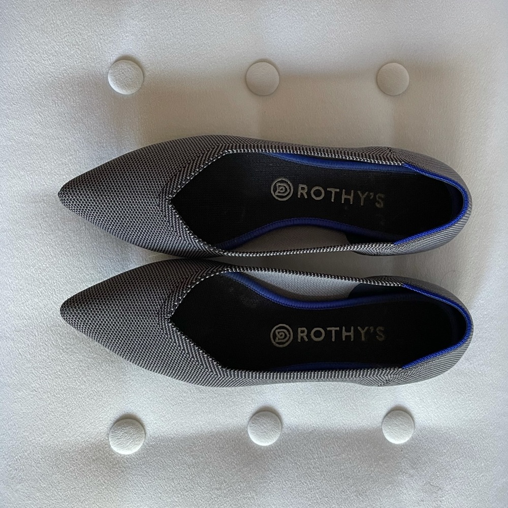 Rothy’s The Point in Cloud Grey Birdseye